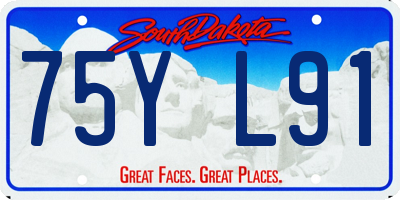 SD license plate 75YL91