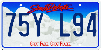 SD license plate 75YL94