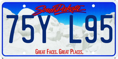 SD license plate 75YL95