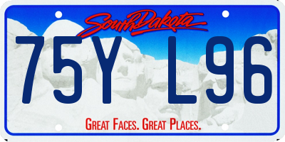 SD license plate 75YL96