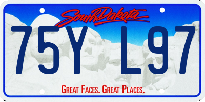 SD license plate 75YL97