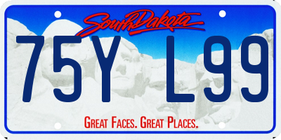 SD license plate 75YL99