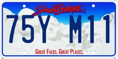 SD license plate 75YM11