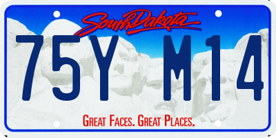 SD license plate 75YM14