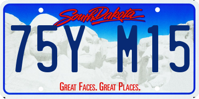SD license plate 75YM15
