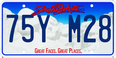 SD license plate 75YM28