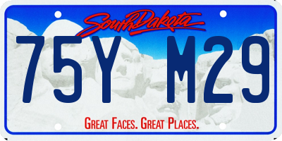 SD license plate 75YM29