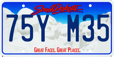 SD license plate 75YM35