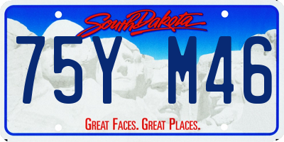 SD license plate 75YM46