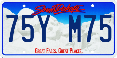 SD license plate 75YM75