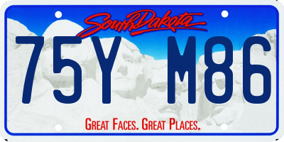 SD license plate 75YM86