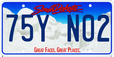 SD license plate 75YN02