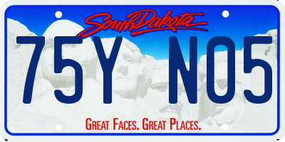SD license plate 75YN05