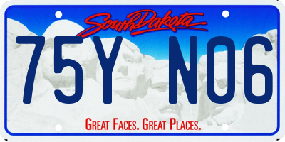 SD license plate 75YN06