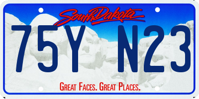 SD license plate 75YN23
