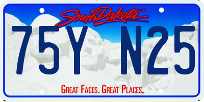 SD license plate 75YN25