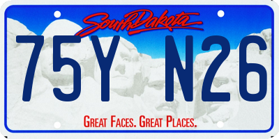 SD license plate 75YN26