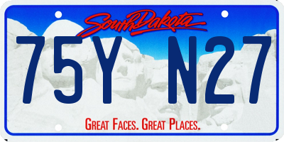 SD license plate 75YN27
