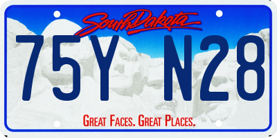 SD license plate 75YN28