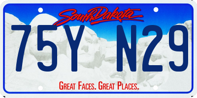 SD license plate 75YN29