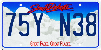 SD license plate 75YN38