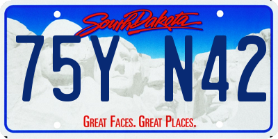 SD license plate 75YN42