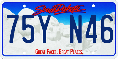 SD license plate 75YN46