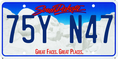 SD license plate 75YN47
