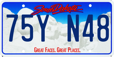SD license plate 75YN48