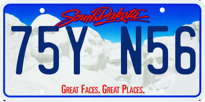 SD license plate 75YN56