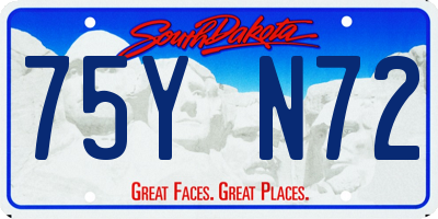 SD license plate 75YN72