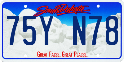 SD license plate 75YN78