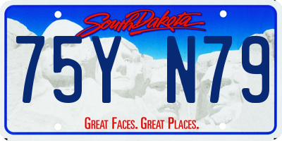 SD license plate 75YN79