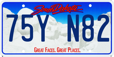SD license plate 75YN82