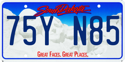SD license plate 75YN85