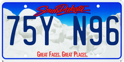 SD license plate 75YN96