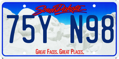 SD license plate 75YN98