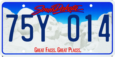 SD license plate 75YO14