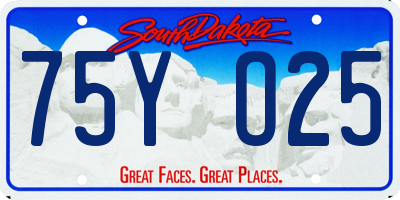 SD license plate 75YO25