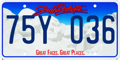 SD license plate 75YO36