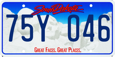 SD license plate 75YO46