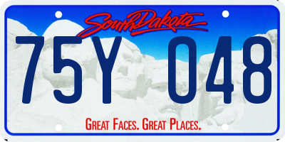 SD license plate 75YO48