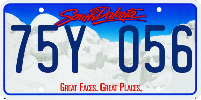 SD license plate 75YO56
