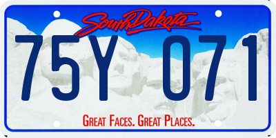 SD license plate 75YO71