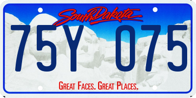 SD license plate 75YO75