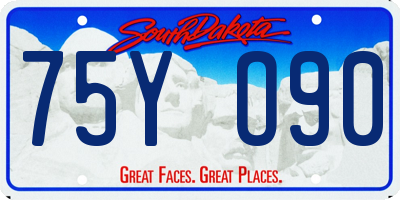 SD license plate 75YO90
