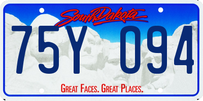 SD license plate 75YO94