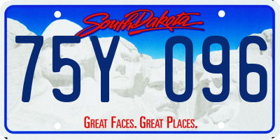 SD license plate 75YO96