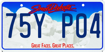 SD license plate 75YP04