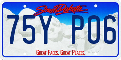 SD license plate 75YP06